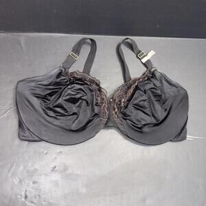 Lilyette Tailored Lace Trim Shaping Minimizer Bra 0826 Comfort Black 42DDD